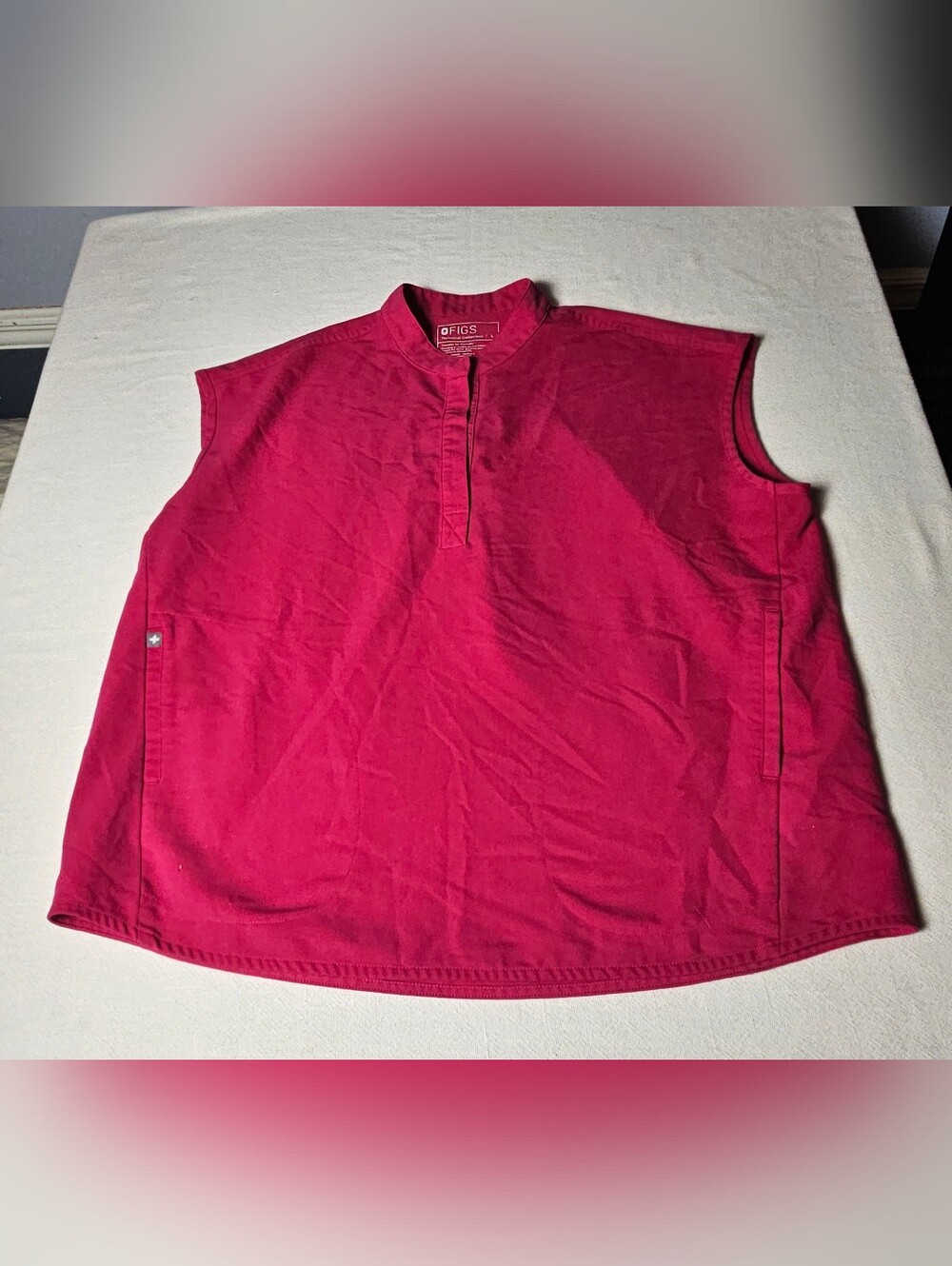 FIGS Rafaela Oversized Scrub Top Womens Size Large Pink